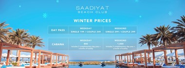 Winter Price @ Saadiyat Beach Club 