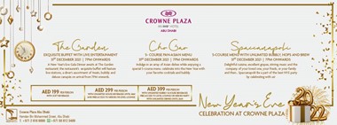 NYE Celebration @ Crowne Plaza Abu Dhabi