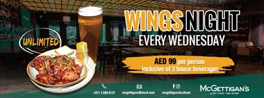 Wednesday Wings @ McGettigan’s Dusit Thani Abu Dhabi  