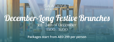 December-Long Festive Brunches @ Saadiyat Beach Club 
