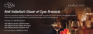 Rose` Valentine’s Dinner @ Cyan Brasserie