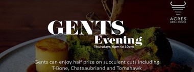 Gents Evening @ Acres Grill House 